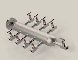 8 Way Instrumentation Air Header